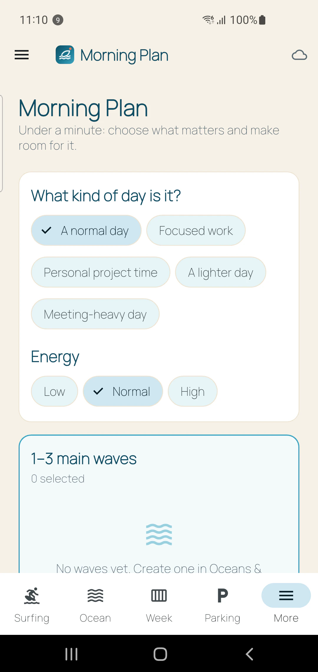 Shape the day